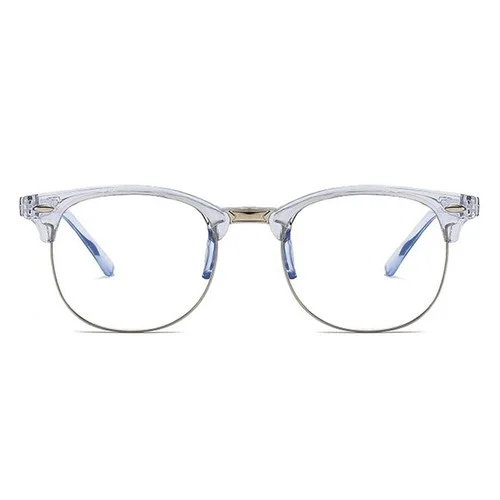1 Pair Glasses Round Simple Half Frame Round Women Glasses Fashion Accessories 2