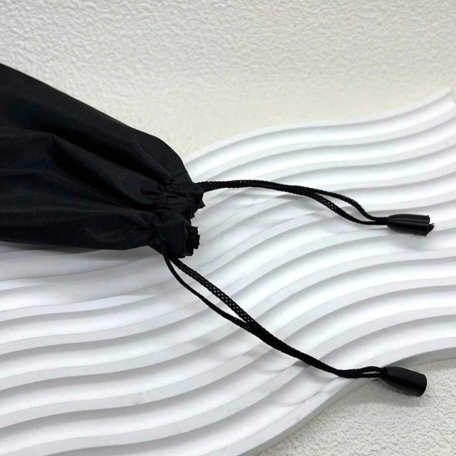 10pcs Pouches Black Drawstring Closure Multi-Use Microfiber Eyeglass Pouches Bag 2