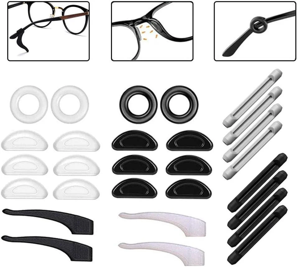 Ear Gripper Holders for Eyeglass Nose Pads Silicone Anti -Slip Glasses Eyeglasse